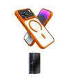 ieg™ iPhone 17 Pro Max Kılıf Nova Yansıma Serisi - Siyah 3D Antistatik Hayalet Cam Ekran Koruyucu
