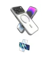 ieg™ iPhone 17 Pro Max Kılıf Nova Yansıma Serisi - Siyah 3D Antistatik Seramik Nano Ekran Koruyucu