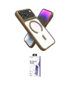 ieg™ iPhone 17 Pro Max Kılıf Nova Yansıma Serisi - Siyah Bilvis 3X AR HD Cam Ekran Koruyucu