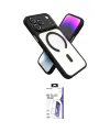 ieg™ iPhone 17 Pro Max Kılıf Nova Yansıma Serisi - Siyah Bilvis 3X AR HD Cam Ekran Koruyucu