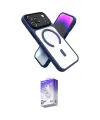 ieg™ iPhone 17 Pro Max Kılıf Nova Yansıma Serisi - Siyah Bilvis 5in1 3D Magic Cam Ekran Koruyucu