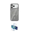 ieg™ iPhone 17 Pro Max Kılıf Pusula Form Özel Seri - Siyah 3D Antistatik Seramik Nano Ekran Koruyucu