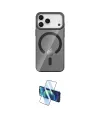 ieg™ iPhone 17 Pro Max Kılıf Pusula Form Özel Seri - Siyah 3D Antistatik Seramik Nano Ekran Koruyucu