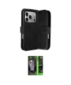 ieg™ iPhone 17 Pro Max Kılıf Siluet Işık Serisi - Siyah 360 Mat Full Body Arka Koruyucu
