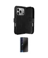 ieg™ iPhone 17 Pro Max Kılıf Siluet Işık Serisi - Siyah 3D Antistatik Hayalet Cam Ekran Koruyucu