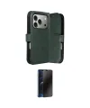 ieg™ iPhone 17 Pro Max Kılıf Siluet Işık Serisi - Siyah 3D Antistatik Hayalet Cam Ekran Koruyucu
