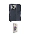 ieg™ iPhone 17 Pro Max Kılıf Siluet Işık Serisi - Siyah Bilvis 3D Cam Ekran Koruyucu