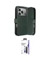 ieg™ iPhone 17 Pro Max Kılıf Siluet Işık Serisi - Siyah Bilvis 3X AR Hayalet Cam Ekran Koruyucu