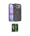 ieg™ iPhone 17 Pro Max Kılıf Siluet Minimal Prime - Siyah 360 Mat Full Body Arka Koruyucu