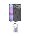 ieg™ iPhone 17 Pro Max Kılıf Siluet Minimal Prime - Siyah Bilvis 3X AR Hayalet Cam Ekran Koruyucu