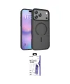 ieg™ iPhone 17 Pro Max Kılıf Siluet Minimal Prime - Siyah Bilvis 3X AR HD Cam Ekran Koruyucu