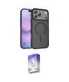 ieg™ iPhone 17 Pro Max Kılıf Siluet Minimal Prime - Siyah Bilvis 5in1 3D Magic Cam Ekran Koruyucu