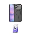 ieg™ iPhone 17 Pro Max Kılıf Siluet Minimal Prime - Siyah Bilvis 5in1 5D Magic Hayalet Cam Ekran Koruyucu