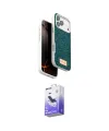 ieg™ iPhone 17 Pro Max Kılıf Vadi Klasik Serisi - Siyah Bilvis 5in1 5D Magic Hayalet Cam Ekran Koruyucu