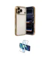ieg™ iPhone 17 Pro Max Kılıf Vadi Minimal - Siyah 3D Antistatik Cam Ekran Koruyucu