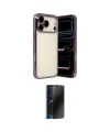 ieg™ iPhone 17 Pro Max Kılıf Vadi Minimal - Siyah 3D Antistatik Hayalet Cam Ekran Koruyucu
