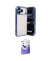 ieg™ iPhone 17 Pro Max Kılıf Vadi Minimal - Siyah Bilvis 5in1 5D Magic Hayalet Cam Ekran Koruyucu