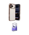 ieg™ iPhone 17 Pro Max Kılıf Vadi Minimal - Siyah Bilvis 5in1 5D Magic Hayalet Cam Ekran Koruyucu