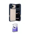 ieg™ iPhone 17 Pro Max Kılıf Vadi Minimal - Siyah Bilvis 5in1 5D Magic Hayalet Cam Ekran Koruyucu