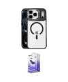 ieg™ iPhone 17 Pro Max Kılıf Yadigar Asil Koleksiyonu - Siyah Bilvis 5in1 5D Magic Hayalet Cam Ekran Koruyucu
