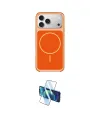 ieg™ iPhone 17 Pro Max Kılıf Yankı Minimal Serisi - Siyah 3D Antistatik Cam Ekran Koruyucu