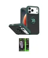 ieg™ iPhone 17 Pro Max Kılıf Yörünge Çizgi - Şeffaf 360 Full Body Arka Koruyucu