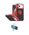ieg™ iPhone 17 Pro Max Kılıf Yörünge Çizgi - Siyah 3D Antistatik Cam Ekran Koruyucu