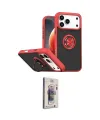 ieg™ iPhone 17 Pro Max Kılıf Yörünge Çizgi - Siyah Bilvis 3D Cam Ekran Koruyucu
