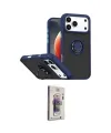 ieg™ iPhone 17 Pro Max Kılıf Yörünge Çizgi - Siyah Bilvis 3D Cam Ekran Koruyucu