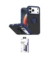 ieg™ iPhone 17 Pro Max Kılıf Yörünge Çizgi - Siyah Bilvis 3X AR Hayalet Cam Ekran Koruyucu