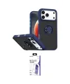 ieg™ iPhone 17 Pro Max Kılıf Yörünge Çizgi - Siyah Bilvis 3X AR HD Cam Ekran Koruyucu