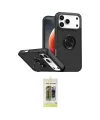ieg™ iPhone 17 Pro Max Kılıf Yörünge Çizgi - Siyah Joko Magic 5D Hayalet Cam