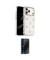 ieg™ iPhone 17 Pro Max Kılıf Yörünge Form - Siyah 3D Antistatik Hayalet Cam Ekran Koruyucu