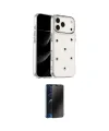 ieg™ iPhone 17 Pro Max Kılıf Yörünge Form - Siyah 3D Antistatik Hayalet Cam Ekran Koruyucu