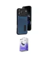 ieg™ iPhone 17 Pro Max Kılıf Yörünge Işık Serisi - Siyah Bilvis 5in1 5D Magic Hayalet Cam Ekran Koruyucu