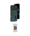 ieg™ iPhone 17 Pro Max Kılıf Yörünge Işık Serisi - Siyah Joko Magic 5D Hayalet Cam