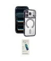 ieg™ iPhone 17 Pro Max Kılıf Zirve Doku Prime - Şeffaf Pasifik Cam Ekran Koruyucu