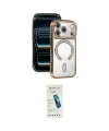 ieg™ iPhone 17 Pro Max Kılıf Zirve Doku Prime - Şeffaf Pasifik Cam Ekran Koruyucu