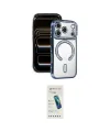 ieg™ iPhone 17 Pro Max Kılıf Zirve Doku Prime - Şeffaf Pasifik Cam Ekran Koruyucu