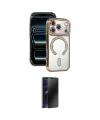 ieg™ iPhone 17 Pro Max Kılıf Zirve Doku Prime - Siyah 3D Antistatik Hayalet Cam Ekran Koruyucu