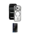 ieg™ iPhone 17 Pro Max Kılıf Zirve Doku Prime - Siyah 3D Antistatik Hayalet Cam Ekran Koruyucu