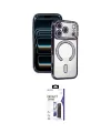 ieg™ iPhone 17 Pro Max Kılıf Zirve Doku Prime - Siyah Bilvis 3X AR Hayalet Cam Ekran Koruyucu