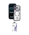 ieg™ iPhone 17 Pro Max Kılıf Zirve Doku Prime - Siyah Bilvis 3X AR HD Cam Ekran Koruyucu