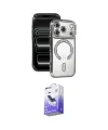 ieg™ iPhone 17 Pro Max Kılıf Zirve Doku Prime - Siyah Bilvis 5in1 5D Magic Hayalet Cam Ekran Koruyucu