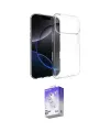 ieg™ iPhone 17 Pro Max Kılıf Zirve Doku - Siyah Bilvis 5in1 3D Magic Cam Ekran Koruyucu