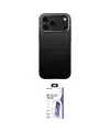 ieg™ iPhone 17 Pro Max Kılıf Zirve Modern Prime - Siyah Bilvis 3X AR HD Cam Ekran Koruyucu