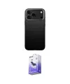 ieg™ iPhone 17 Pro Max Kılıf Zirve Modern Prime - Siyah Bilvis 5in1 5D Magic Hayalet Cam Ekran Koruyucu