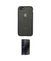ieg™ iPhone 7 Kılıf Ahenk Çizgi Serisi - Siyah 3D Antistatik Hayalet Cam Ekran Koruyucu