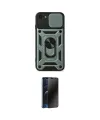 ieg™ iPhone 7 Kılıf Ahenk Klasik - Siyah 3D Antistatik Hayalet Cam Ekran Koruyucu