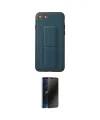 ieg™ iPhone 7 Kılıf Akış Doku - Siyah 3D Antistatik Hayalet Cam Ekran Koruyucu
